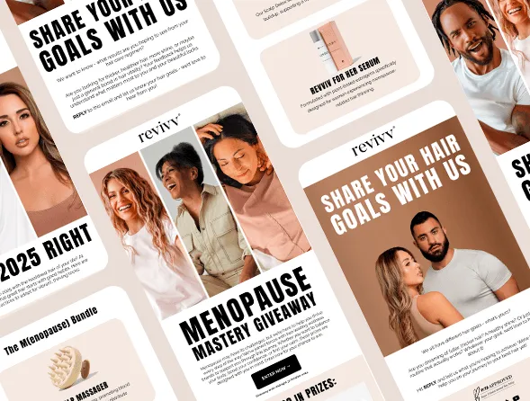 Email campaigns RYO designed for WETHRIVV